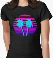 Aesthetic Palm trees Fitted T-Shirt