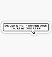 BTS - Jimin "English is not a barrier when you're as cute as me" Sticker