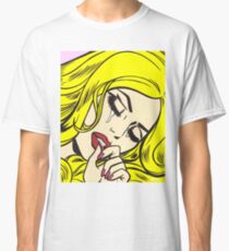 Blonde Crying Comic Girl Classic T-Shirt