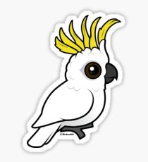 Cute Sulphur-crested Cockatoo by Birdorable Sticker