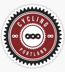 Cycling Portland Chain Ring Sticker