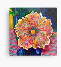 Lucky We Live Hibiscus Metal Print