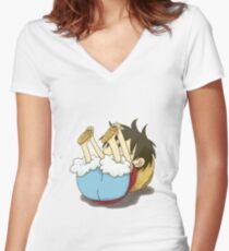 EDR 785 Luffy LoL Women's Fitted V-Neck T-Shirt