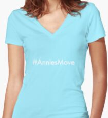 #AnniesMove Women's Fitted V-Neck T-Shirt