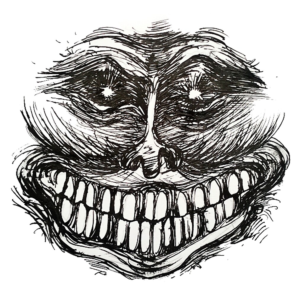 Creepy Face By Hiddendinosaurs Redbubble   Flat,1000x1000,075,f 