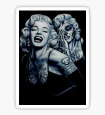 Marilyn with tattoos Sticker