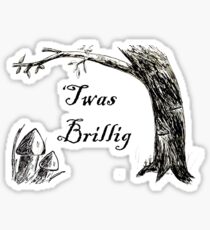 Twas Brillig Jabberwocky Alice in Wonderland Quote Poem Sticker