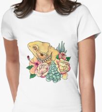 Dragon barbu pastel T-shirt col V femme