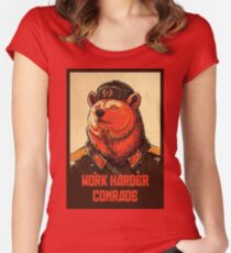 Work Harder Comrade Women's Fitted Scoop T-Shirt