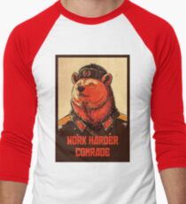 Work Harder Comrade Men's Baseball ¾ T-Shirt