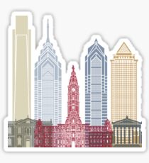 Philadelphia skyline poster Sticker