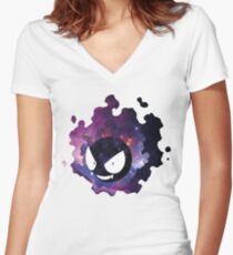 Galaxy Gastly Women's Fitted V-Neck T-Shirt