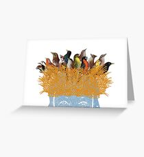 Bird nest head Greeting Card