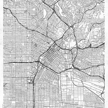 Artwork thumbnail, Los Angeles Map Line by HubertRoguski