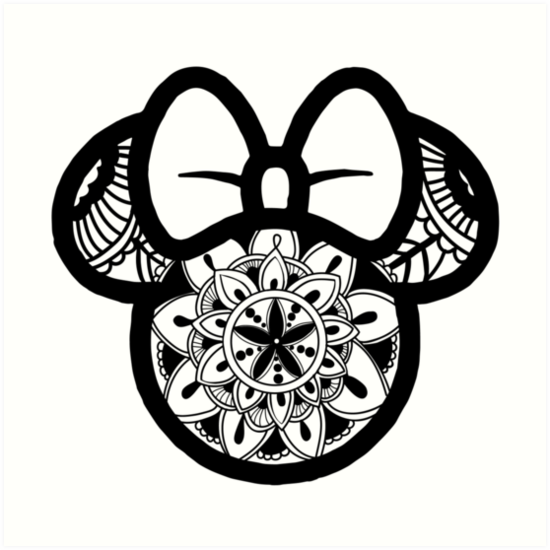 "Minnie Mouse Mandala " Art Prints by juicycreations | Redbubble