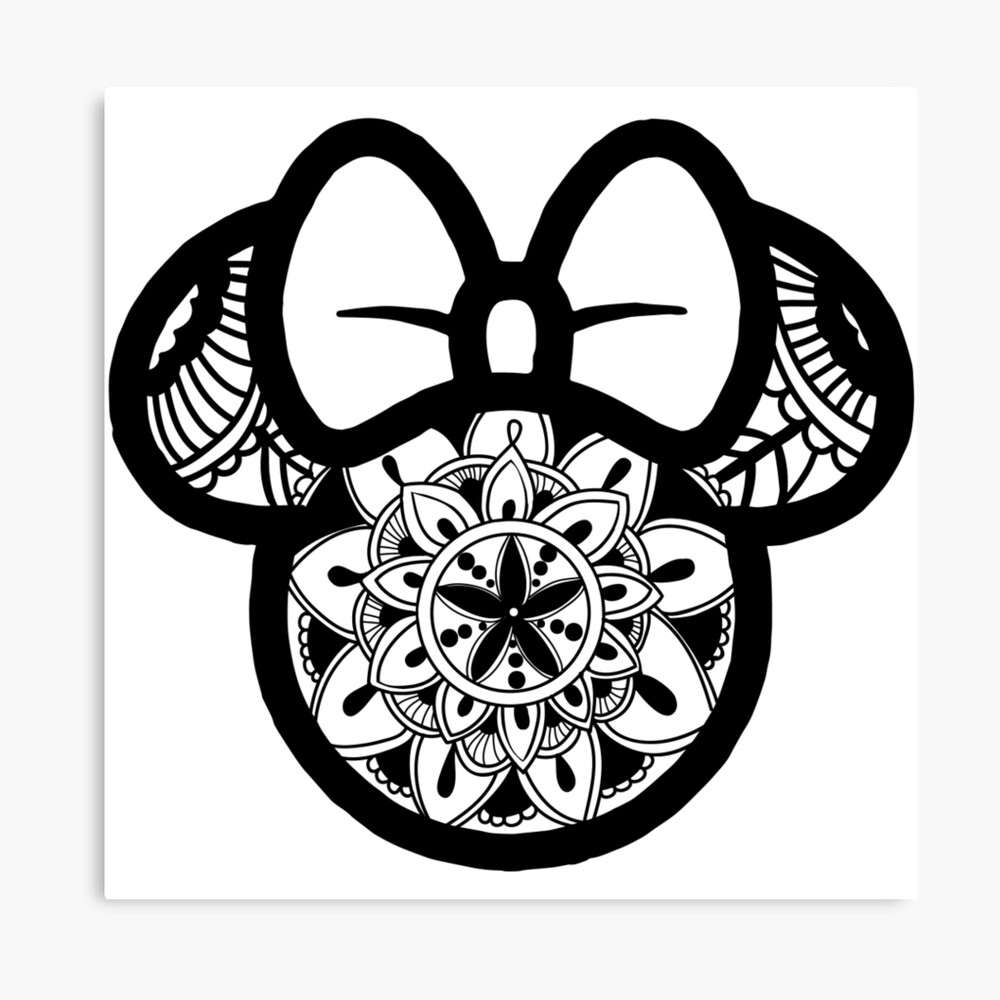 Download "Minnie Mouse Mandala " Canvas Print by juicycreations ...