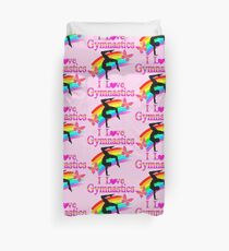 PINK I LOVE GYMNASTICS DESIGN Duvet Cover