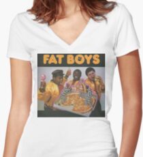 Fat Boys Women's Fitted V-Neck T-Shirt