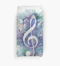 Treble Clef Splash Duvet Cover