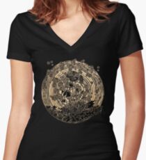 Night Spores Women's Fitted V-Neck T-Shirt