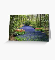 The Flower Lane, 2012, Keukenhof Gardens, Holland Greeting Card
