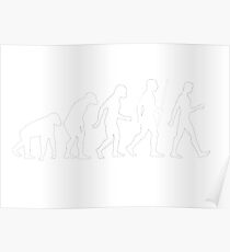 Think of it as Evolution in Action (white) Poster