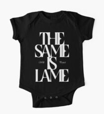 The Same Is Lame (White) One Piece - Short Sleeve