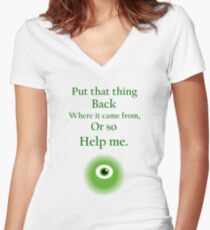 Mike Wazowski Women's Fitted V-Neck T-Shirt