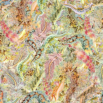 Artwork thumbnail, Nudi Dance vintage nudibranch pattern by aeolia