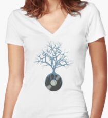 A L I V E Women's Fitted V-Neck T-Shirt