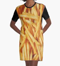 French Fried Potatoes Graphic T-Shirt Dress