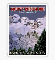 "MOUNT RUSHMORE" Presidents Sculpture Print Sticker