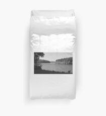 Black and White at the Lake Duvet Cover