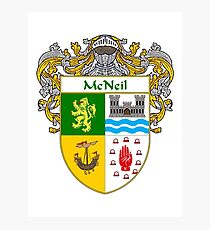 McNeil Coat of Arms/Family Crest Photographic Print
