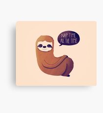 Nap Time, All The Time Canvas Print