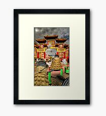 Straw Dalek (4) A night out on the town Framed Print