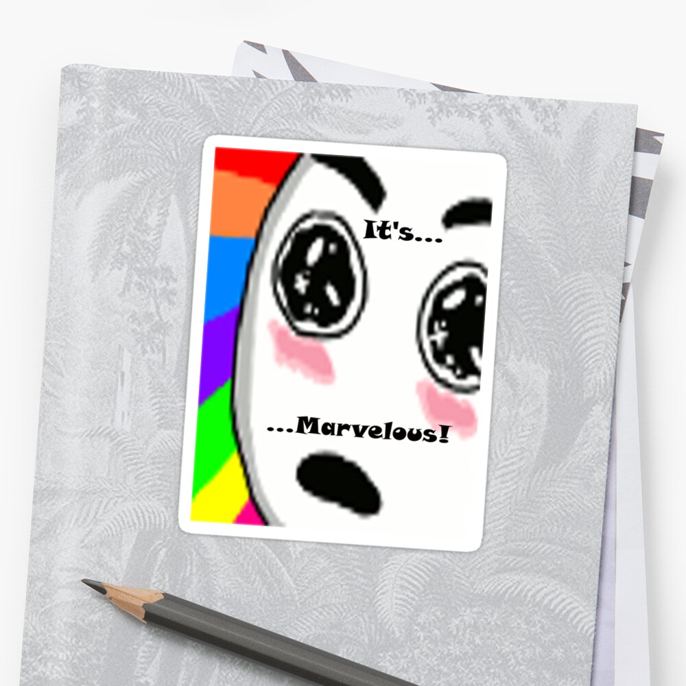 Marvelous Amazed Face Rainbow Stickers By CaptnLee Redbubble