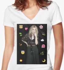 AHS - Misty Day - Emoji - Lily Rabe Women's Fitted V-Neck T-Shirt