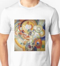 Robert Delaunay - Carousel With Pigs . Abstract painting: abstraction, geometric, expressionism, composition, lines, forms, Pig , Carousel , music, kaleidoscope, fantasy future Unisex T-Shirt