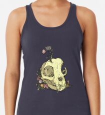 Kleine Schädelfarbe Racerback Tank Top