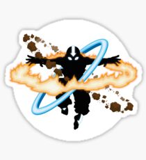 Aang going into uber Avatar state Sticker