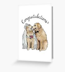 Tarjeta de felicitación Tarjeta de boda del perro