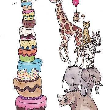 Zoo Animals Happy Birthday Photographic Print for Sale by inKseparable