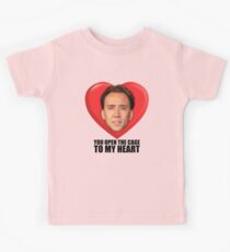 Nicolas Cage - You Open the Cage to My Heart Kids Tee