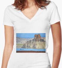 Lake Powell in Arizona, USA Women's Fitted V-Neck T-Shirt