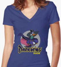 Darkwing Duck Women's Fitted V-Neck T-Shirt