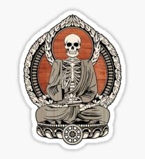Skeleton Buddha Sticker