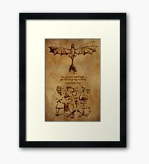 DaVinci's Dragon (Hiccup's Sketchbook) Framed Print