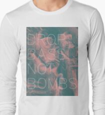 Drop Bass Not Bombs (Vintage) Long Sleeve T-Shirt