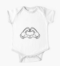 Mickey Hands Heart Love One Piece - Short Sleeve